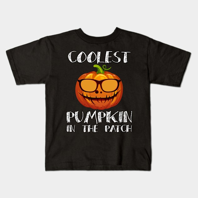 Coolest Pumpkin In The Patch Halloween Gift Kids T-Shirt by PaulAksenov